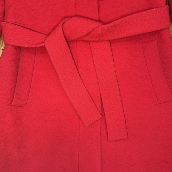 J.Crew Double Cloth By Manifaturra De Carmignano Button Up Coat Peacock Red Sz 4 - Picture 5 of 16
